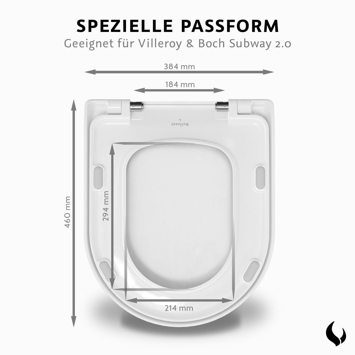 Maßgrafik für Bullseat 10